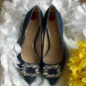 Jessica Simpson Blue Embellished Women's Shoes